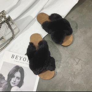 Super Cute Cross Furry Slippers